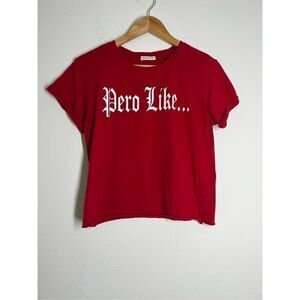 Occasion Pero  Like Red Crop T-shirt Approximately Size M